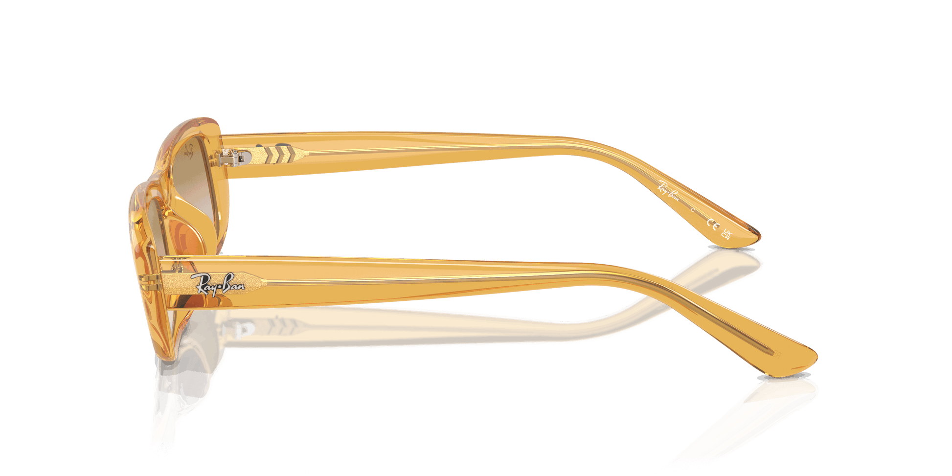 [Clear Light Brown Lenses, Polished Transparent Yellow Frame]