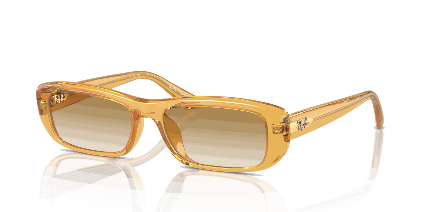 [Clear Light Brown Lenses, Polished Transparent Yellow Frame]
