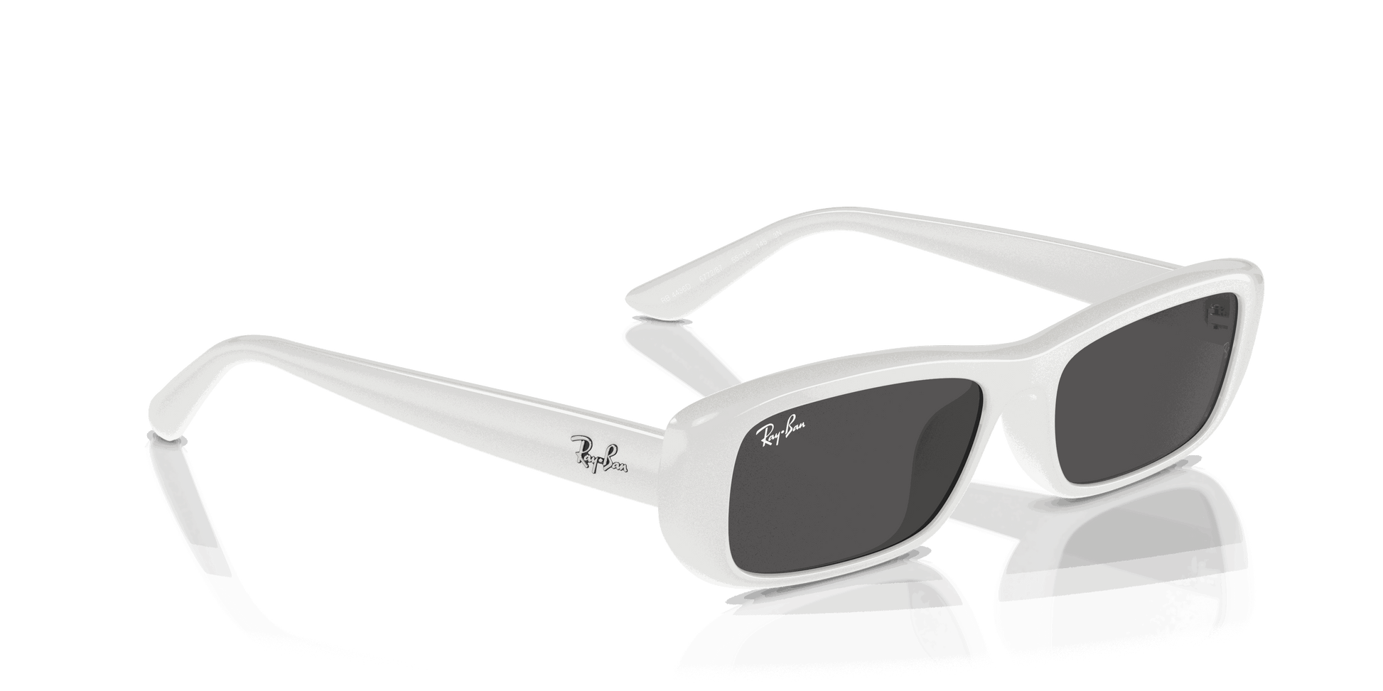 [Dark Grey Lenses, Polished White Frame]
