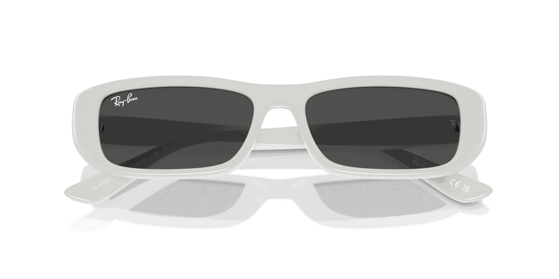 [Dark Grey Lenses, Polished White Frame]