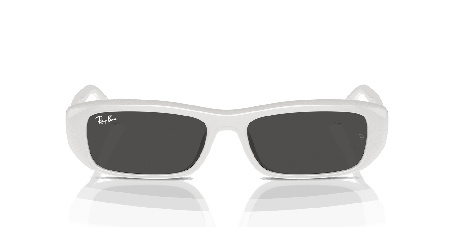 [Dark Grey Lenses, Polished White Frame]