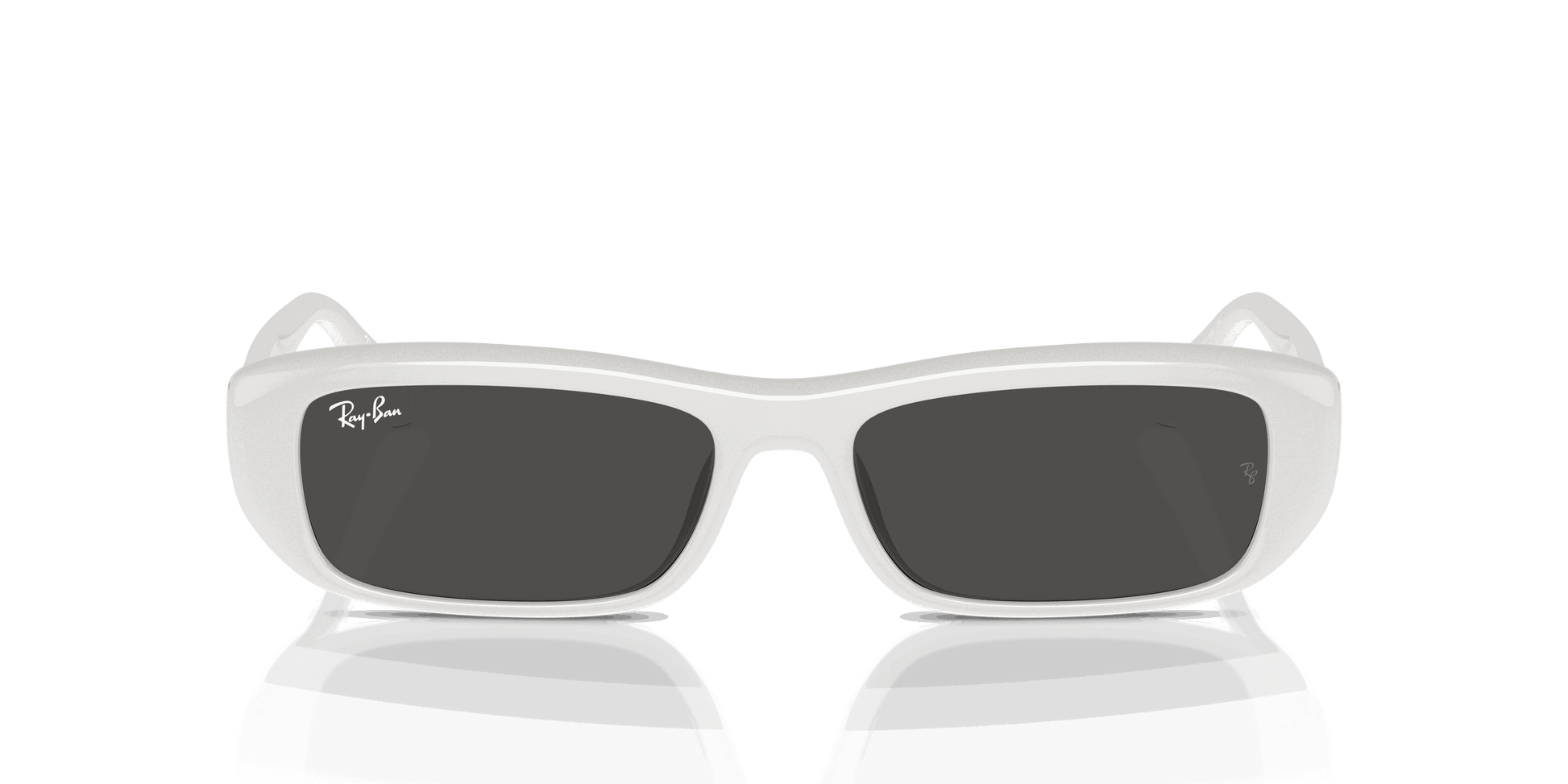 [Dark Grey Lenses, Polished White Frame]