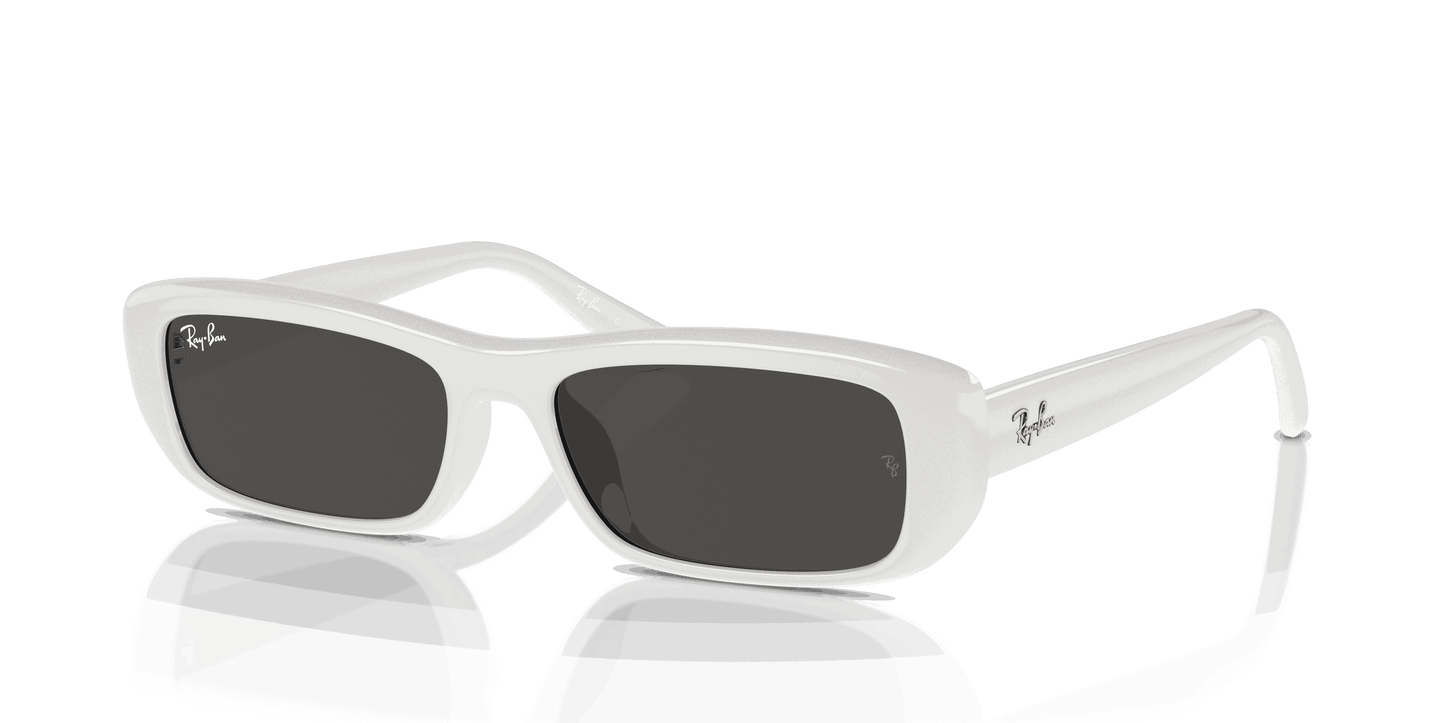 [Dark Grey Lenses, Polished White Frame]