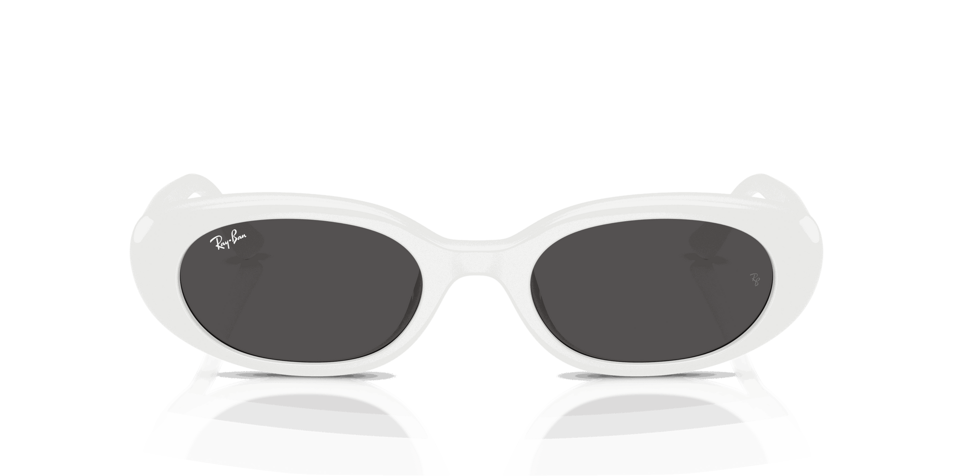 [Dark Grey Lenses, Polished White Frame]