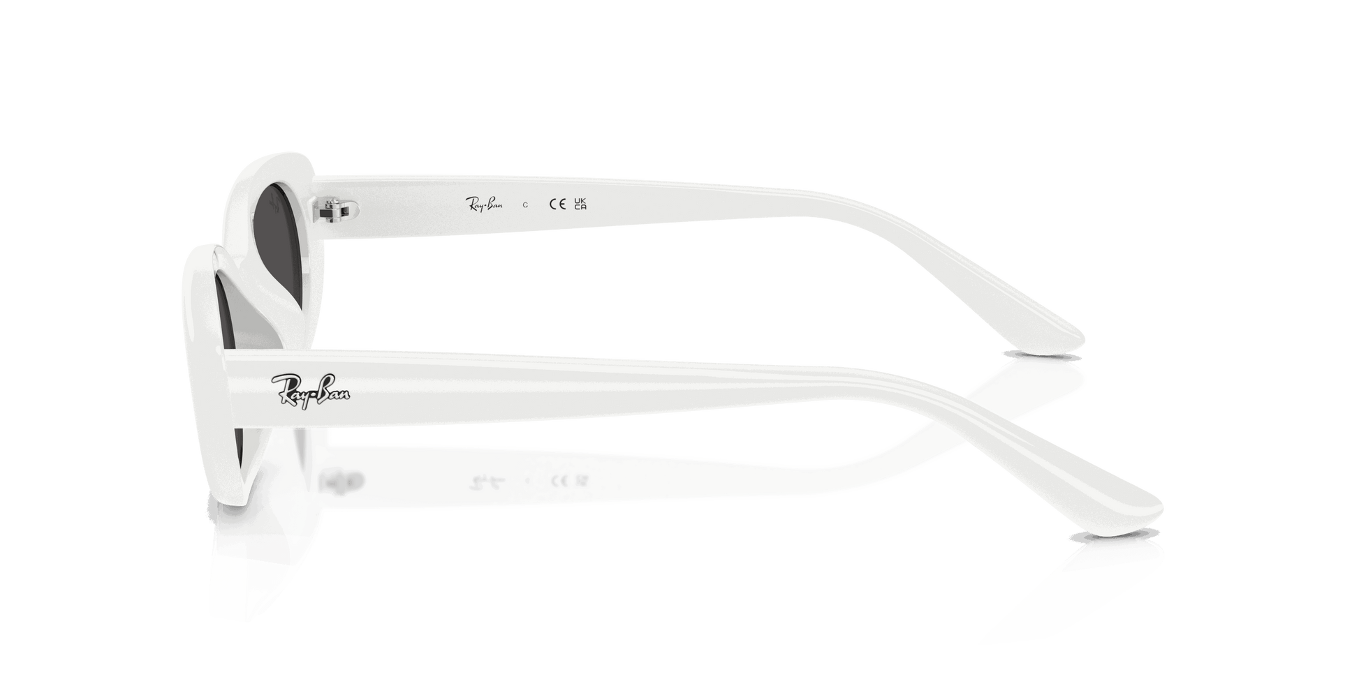 [Dark Grey Lenses, Polished White Frame]