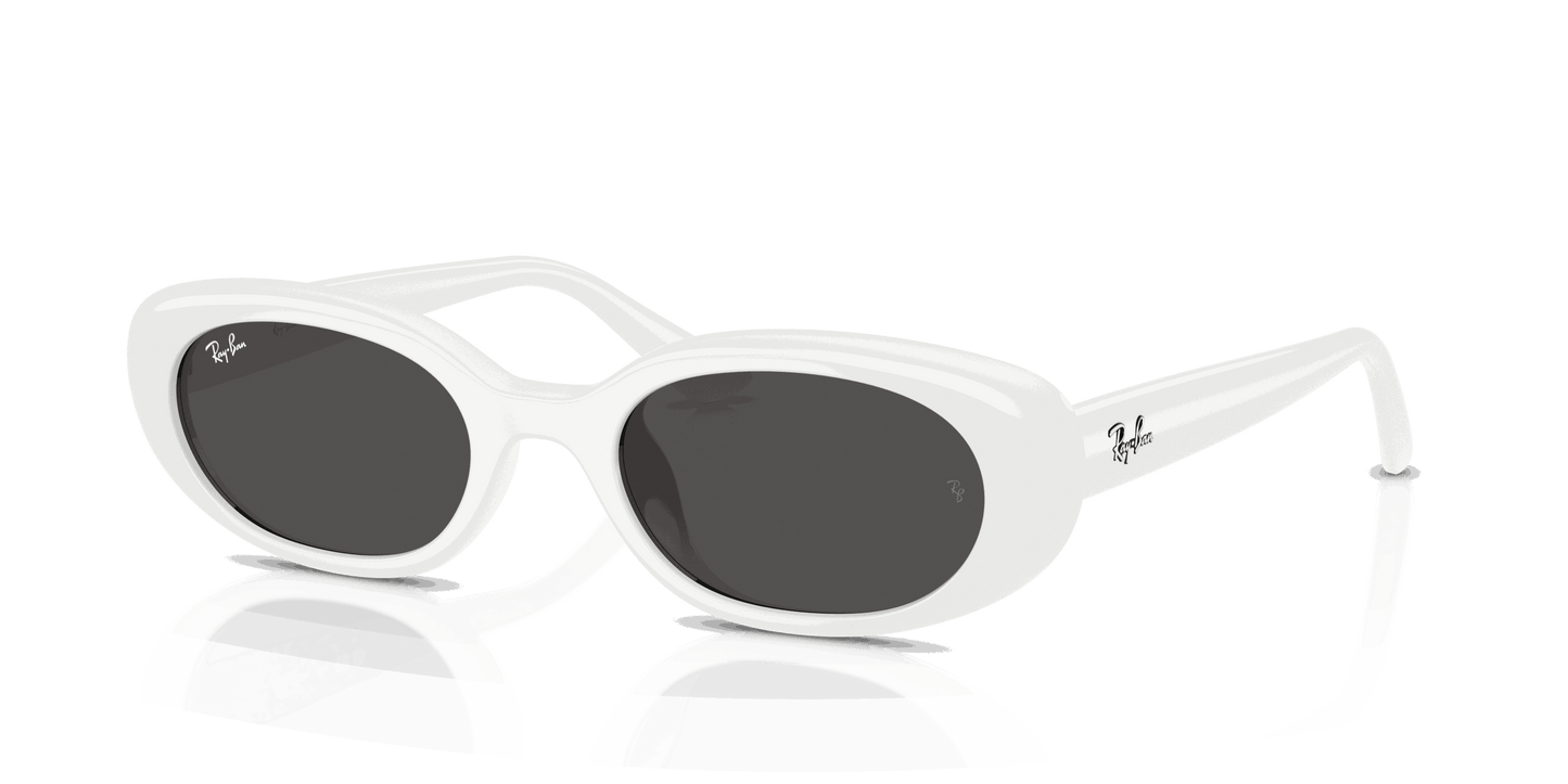 [Dark Grey Lenses, Polished White Frame]