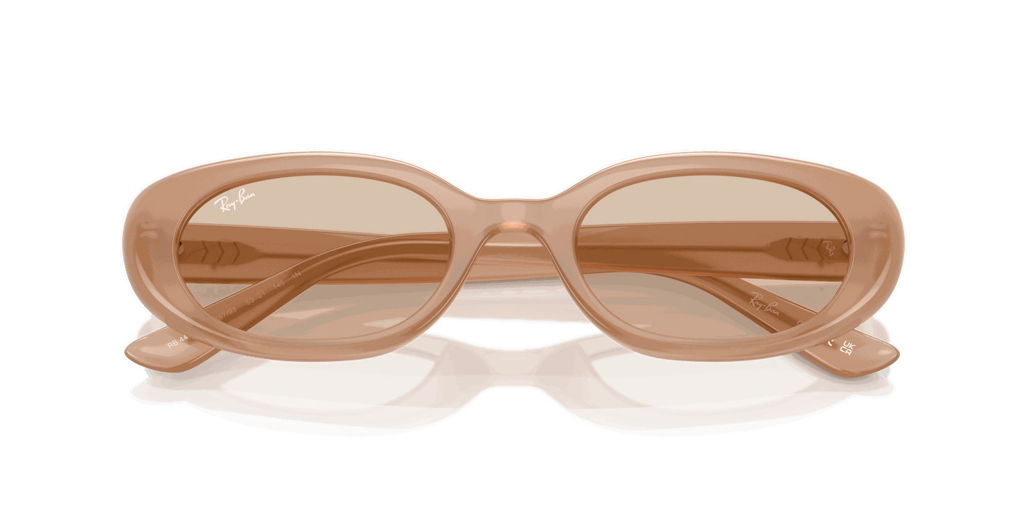 [Light Brown Lenses, Matte Opal Beige Frame]