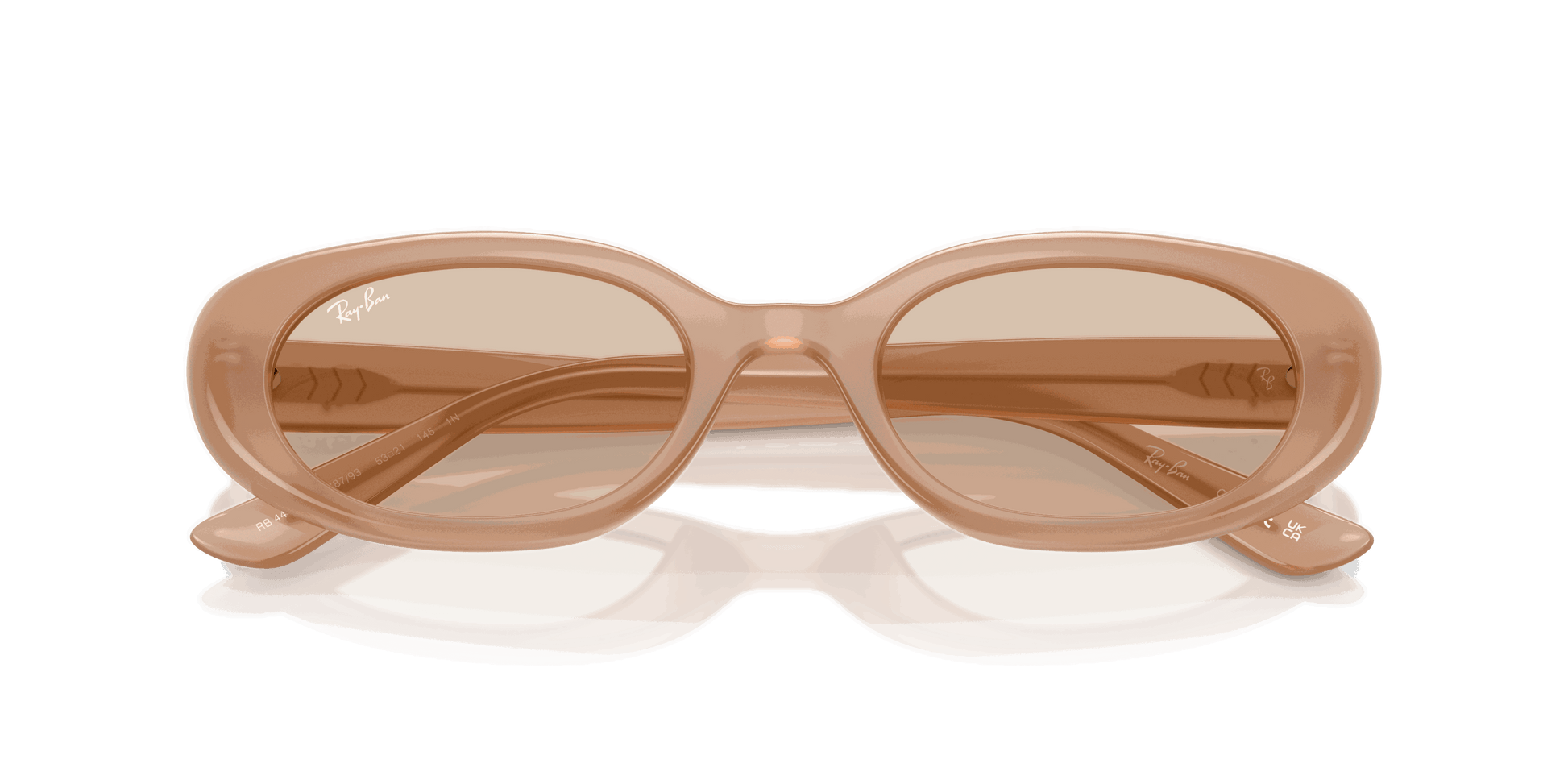 [Light Brown Lenses, Matte Opal Beige Frame]