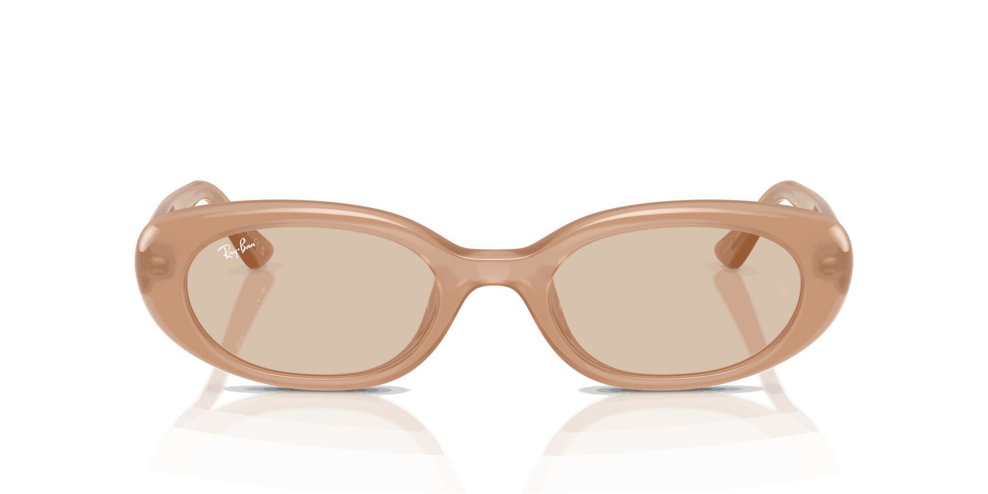 [Light Brown Lenses, Matte Opal Beige Frame]