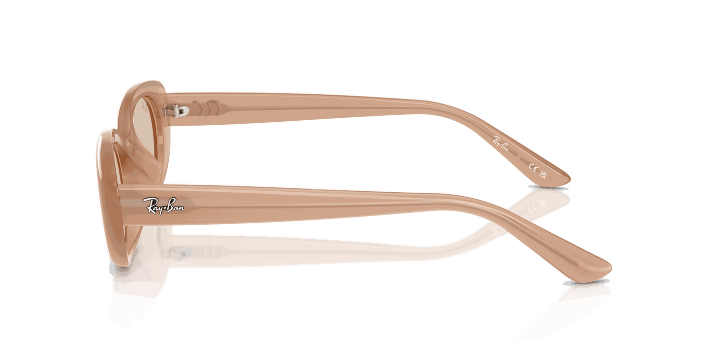 [Light Brown Lenses, Matte Opal Beige Frame]