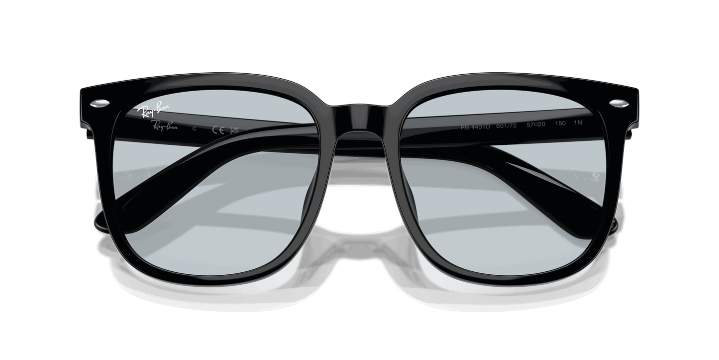 [Light Blue Lenses, Polished Black Frame]