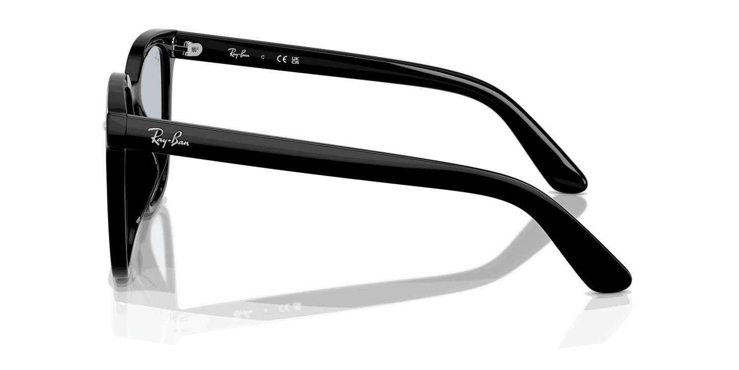 [Light Blue Lenses, Polished Black Frame]