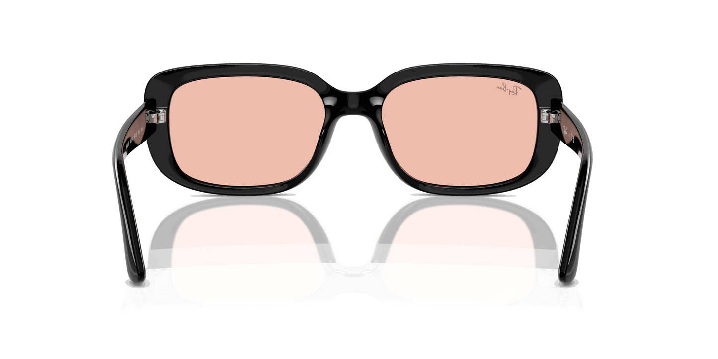 [Dark Pink Lenses, Polished Black Frame]