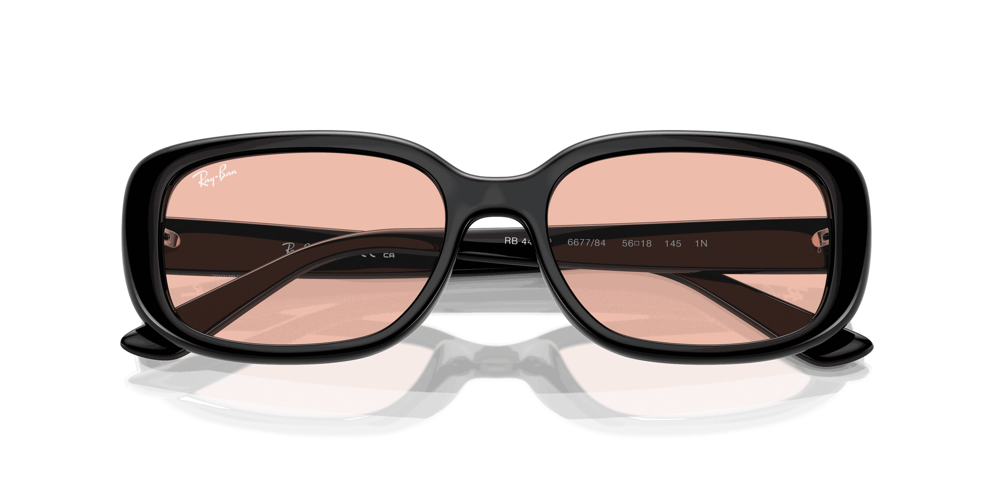 [Dark Pink Lenses, Polished Black Frame]