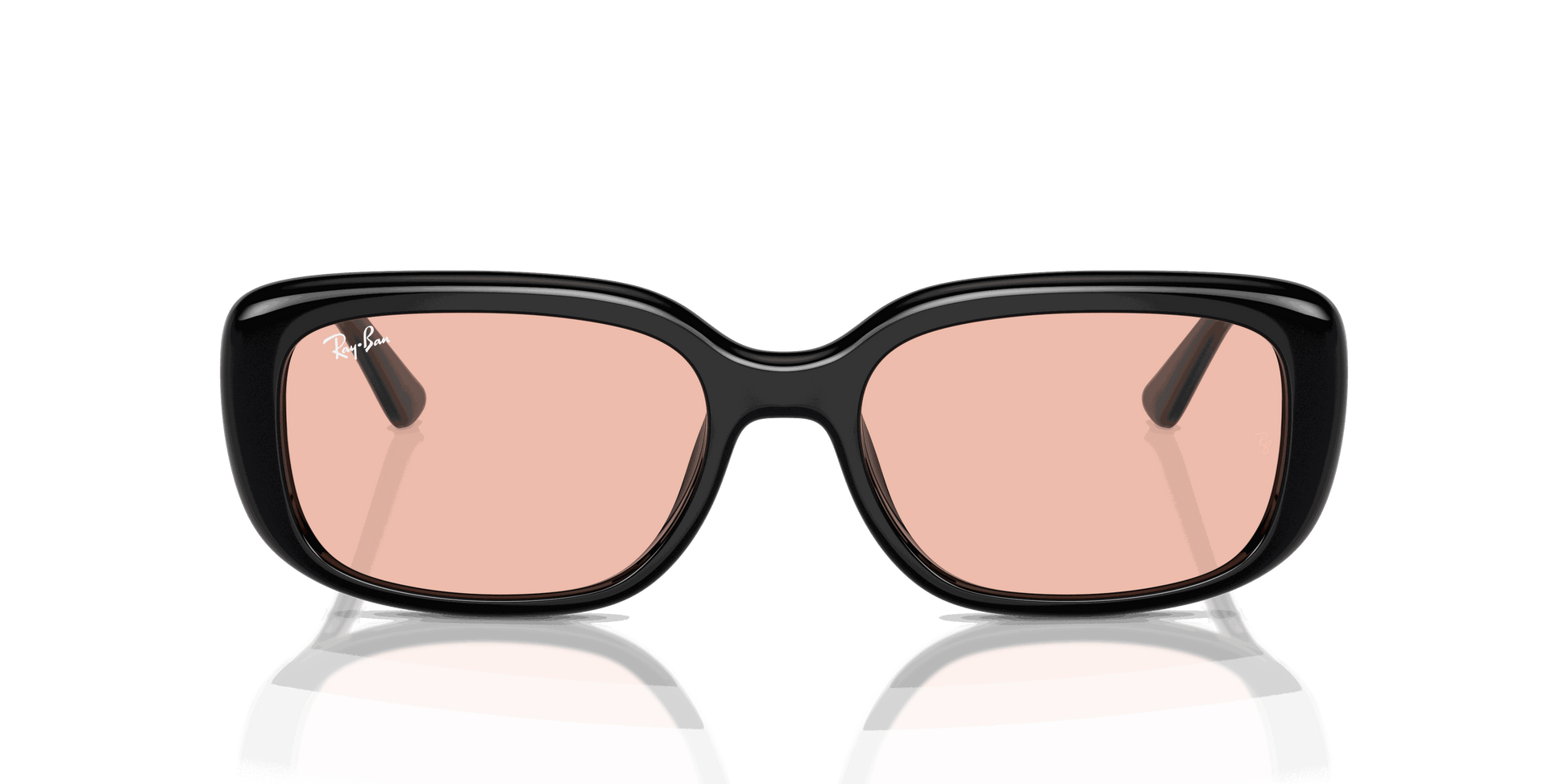[Dark Pink Lenses, Polished Black Frame]