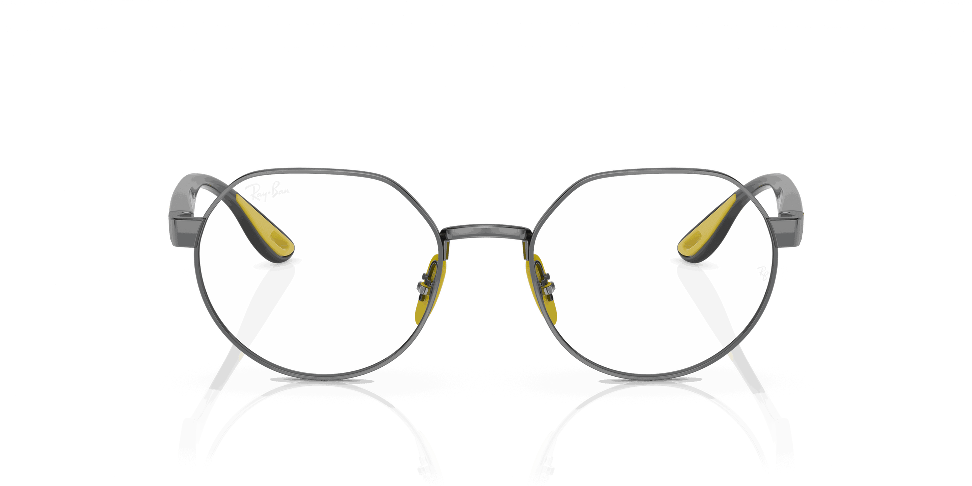 [Clear Lenses, Polished Gunmetal Frame]