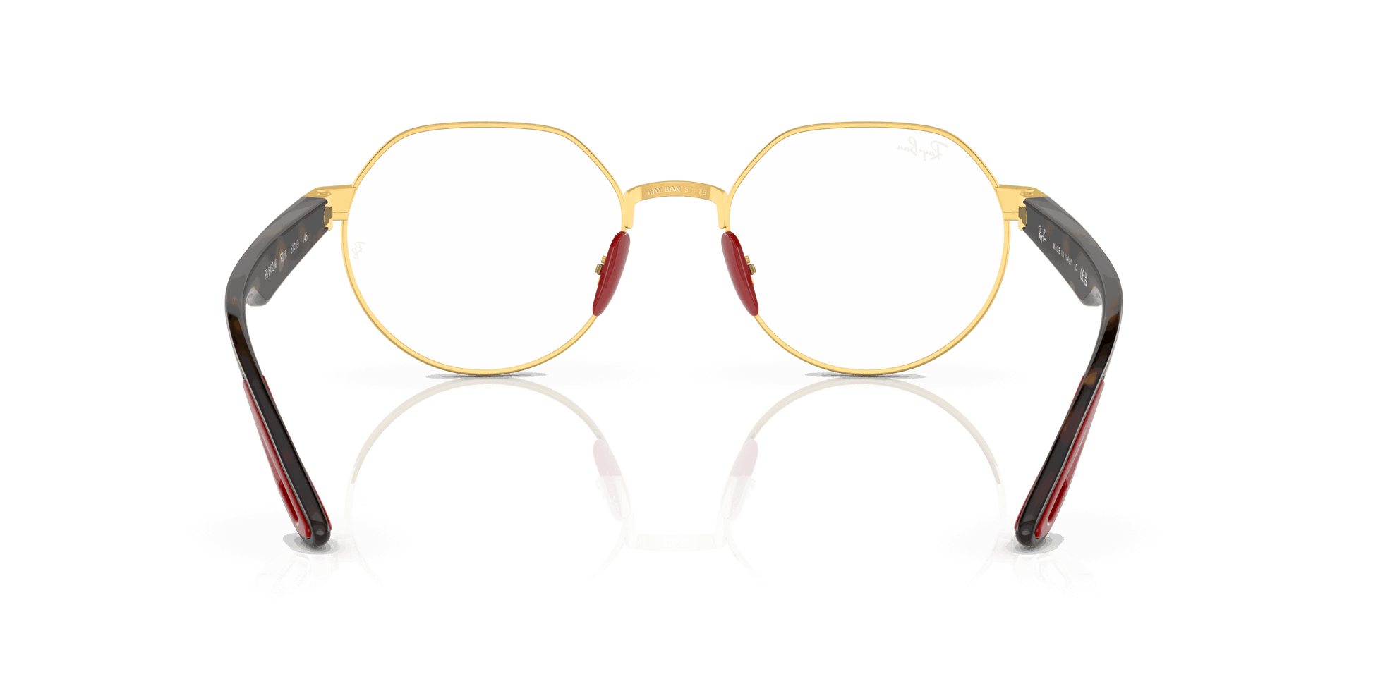 [Clear Lenses, Polished Gold Frame]