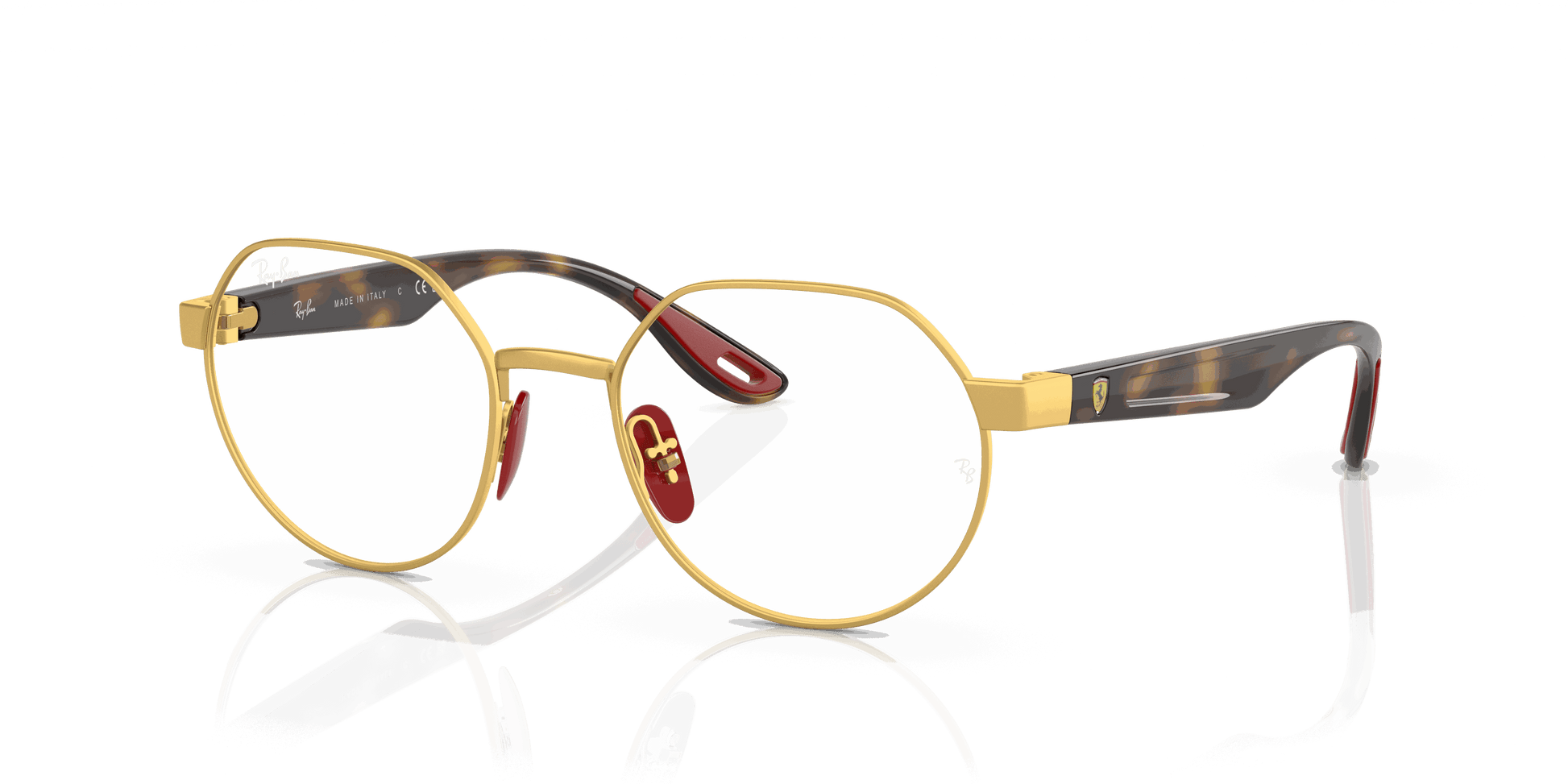 [Clear Lenses, Polished Gold Frame]