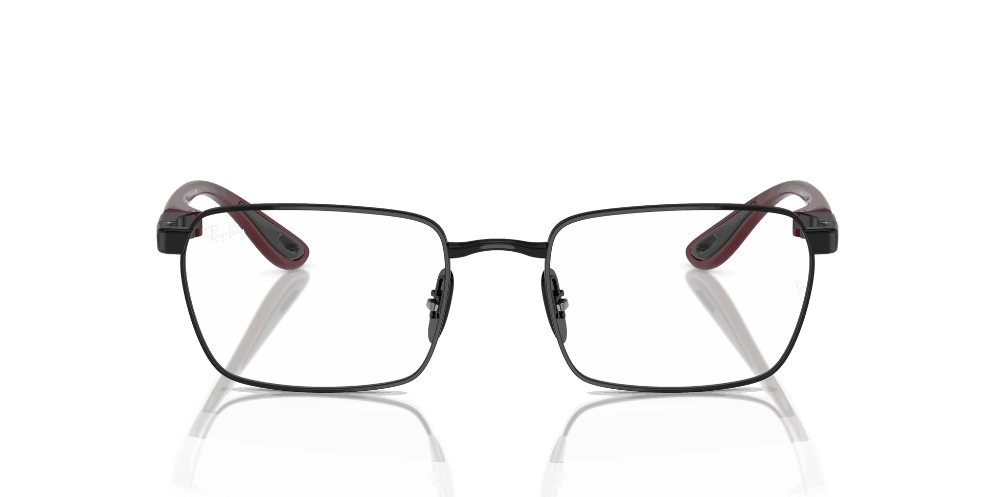 [Clear Lenses, Polished Black Frame]