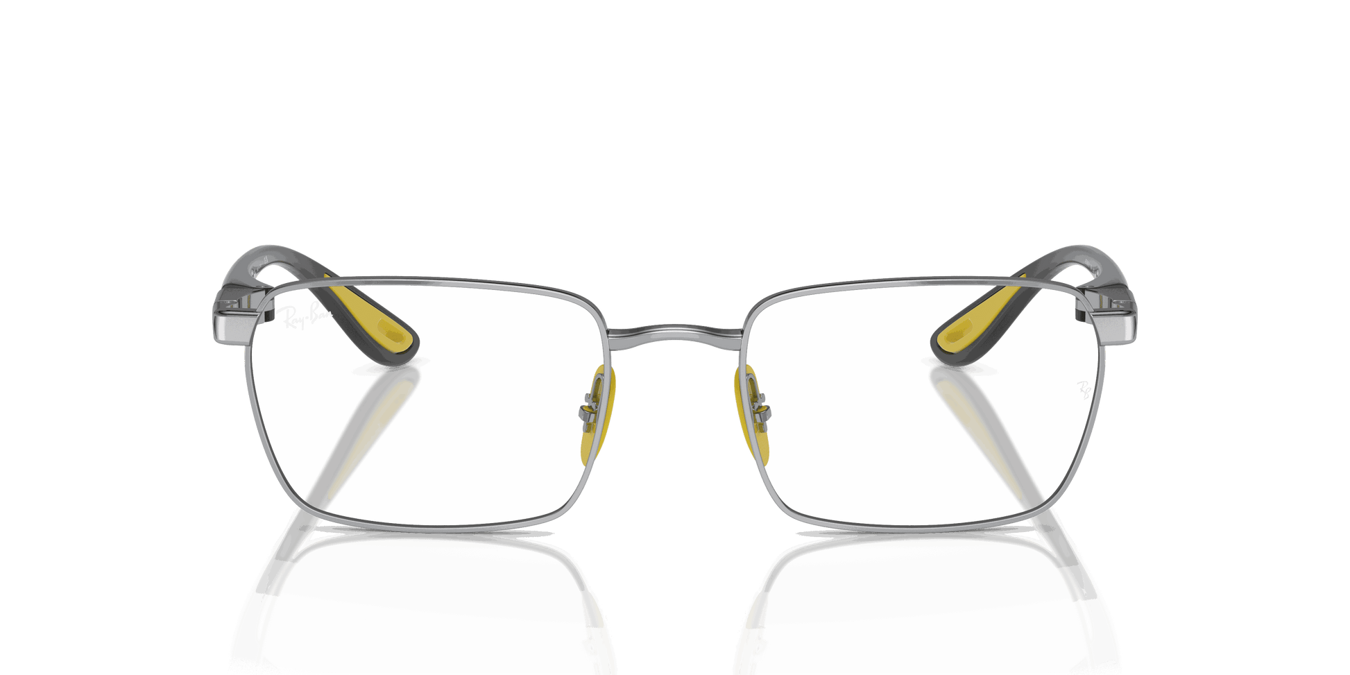 [Clear Lenses, Polished Silver Frame]
