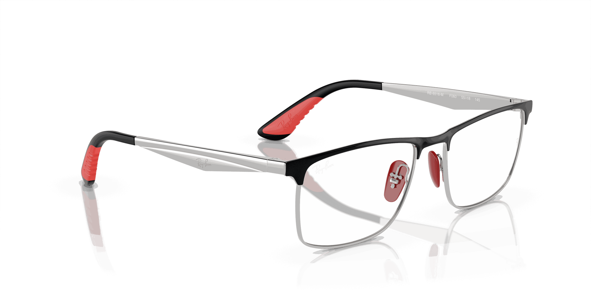[Demo Lens Lenses, Polished Black On Silver Frame]