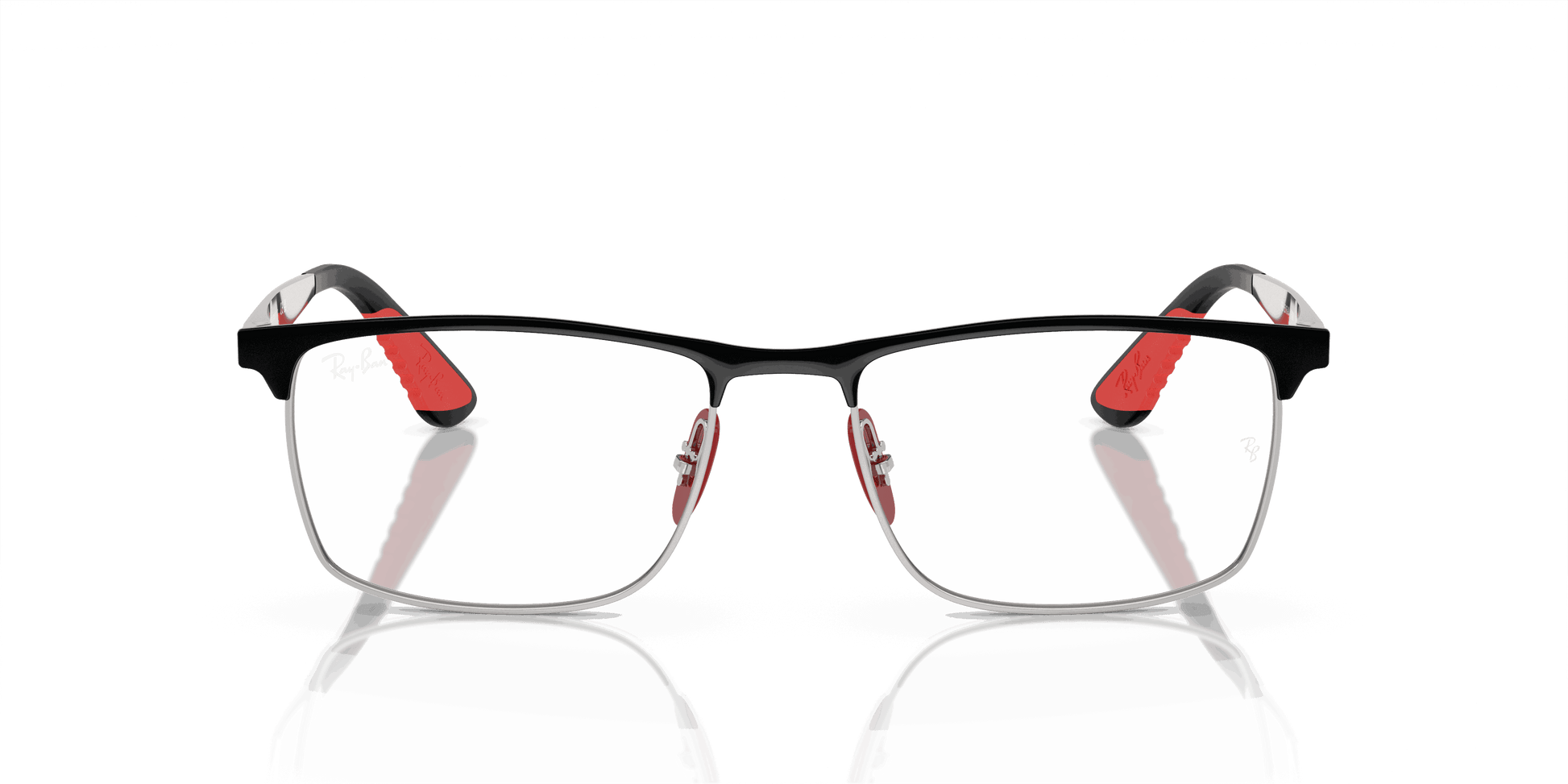 [Demo Lens Lenses, Polished Black On Silver Frame]