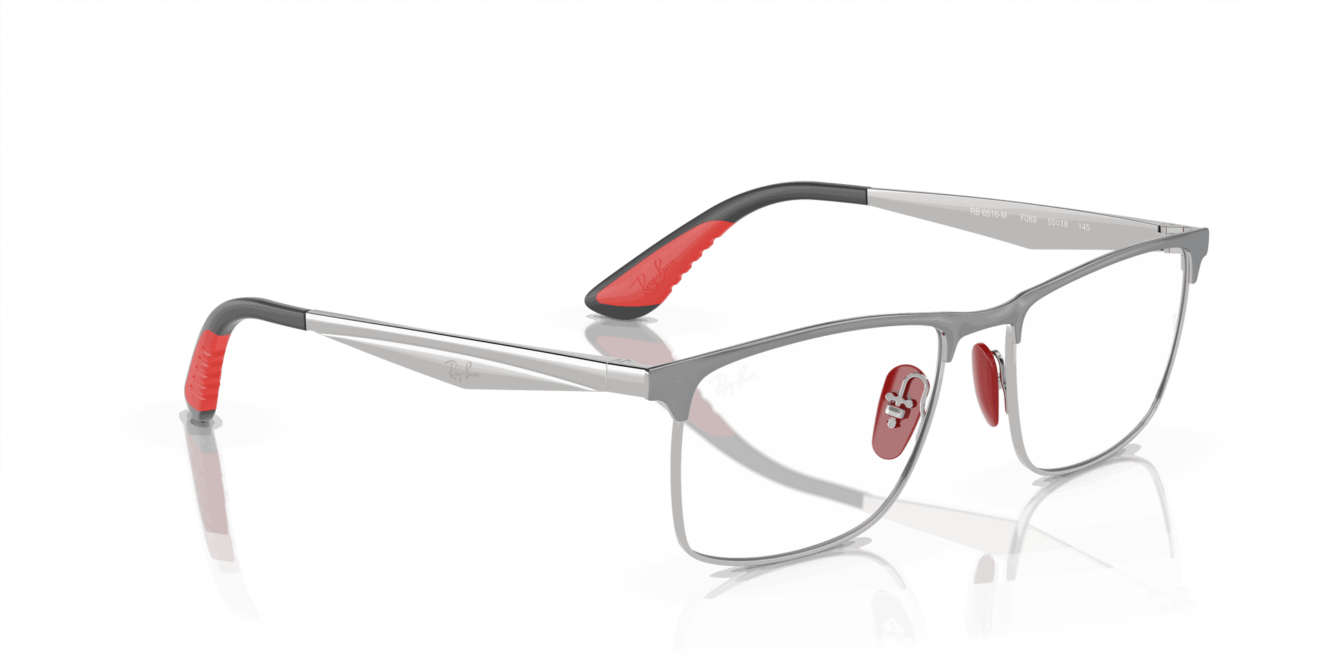 [Clear Lenses, Polished Gunmetal On Silver Frame]