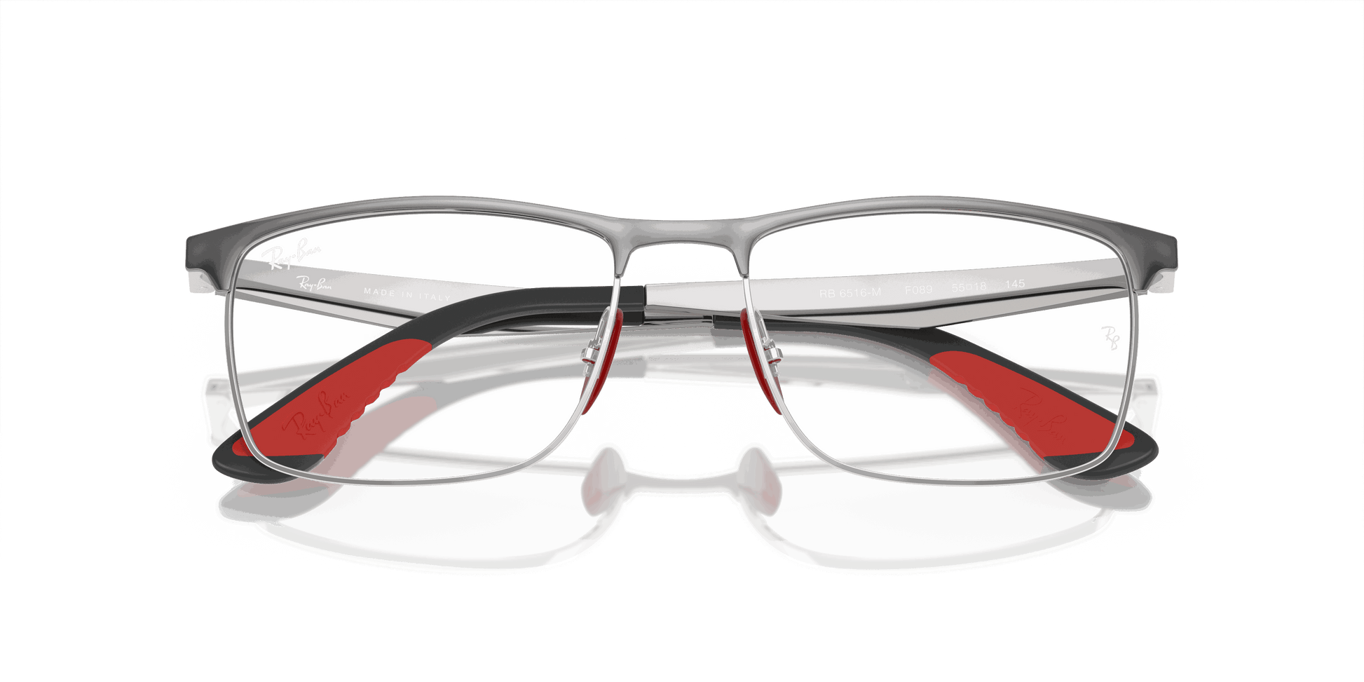 [Clear Lenses, Polished Gunmetal On Silver Frame]