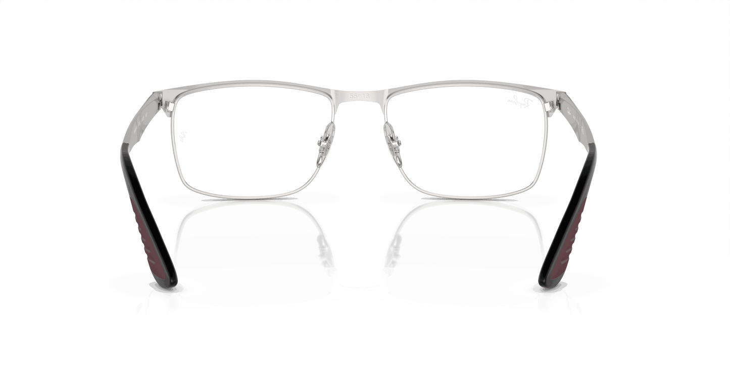 [Clear Lenses, Polished Dark Red On Silver Frame]