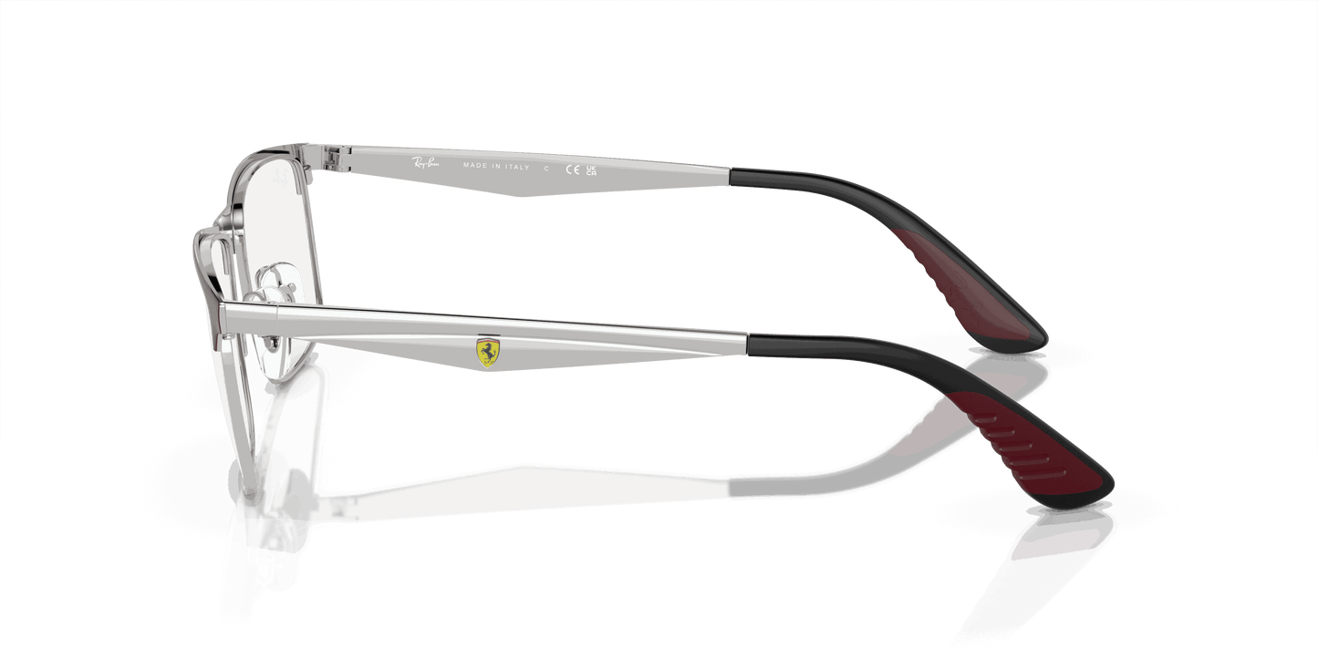 [Clear Lenses, Polished Dark Red On Silver Frame]