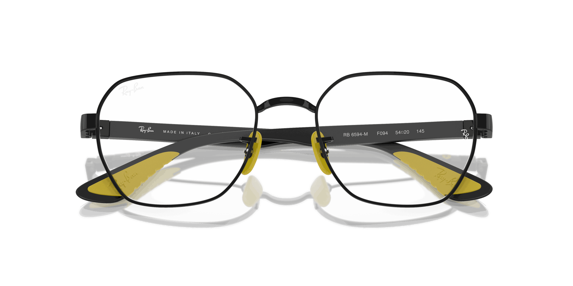 [Clear Lenses, Polished Black Frame]