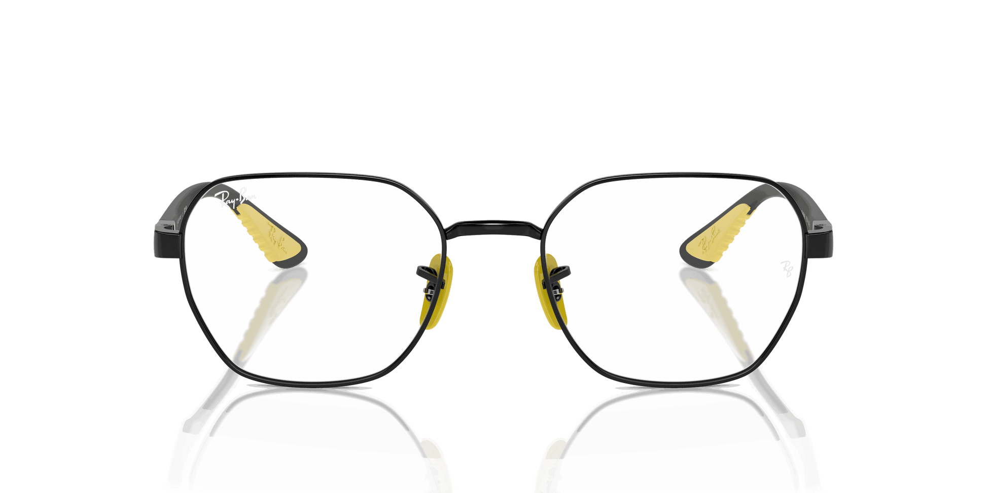 [Clear Lenses, Polished Black Frame]