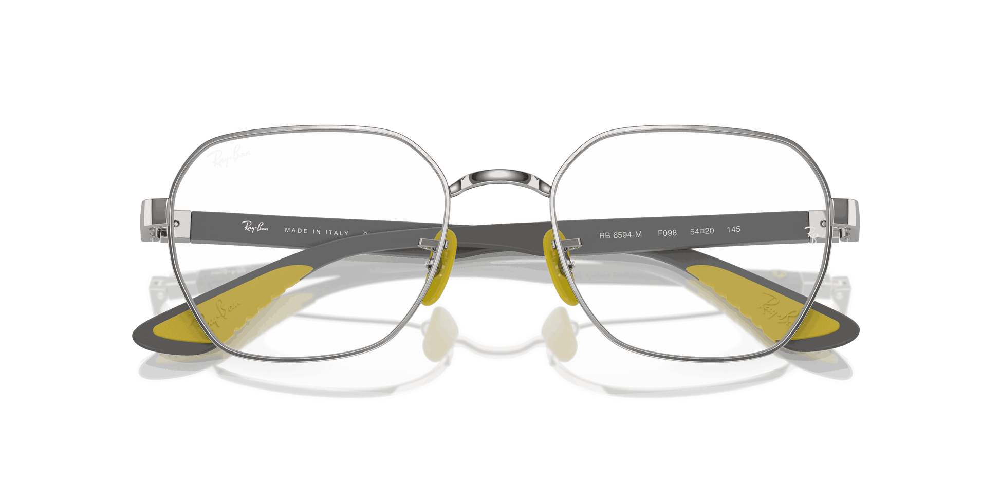 [Clear Lenses, Polished Silver Frame]