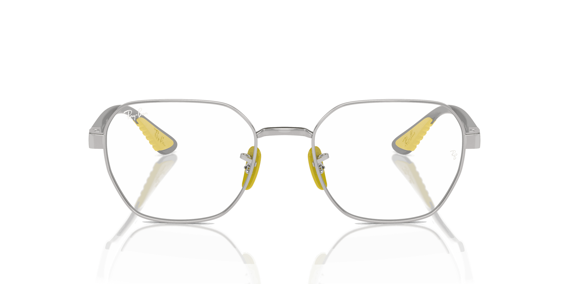 [Clear Lenses, Polished Silver Frame]
