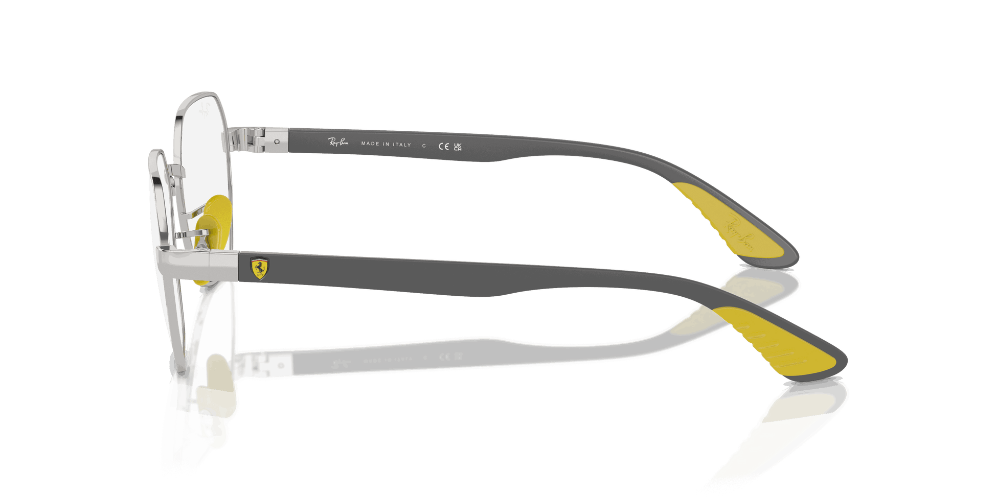 [Clear Lenses, Polished Silver Frame]