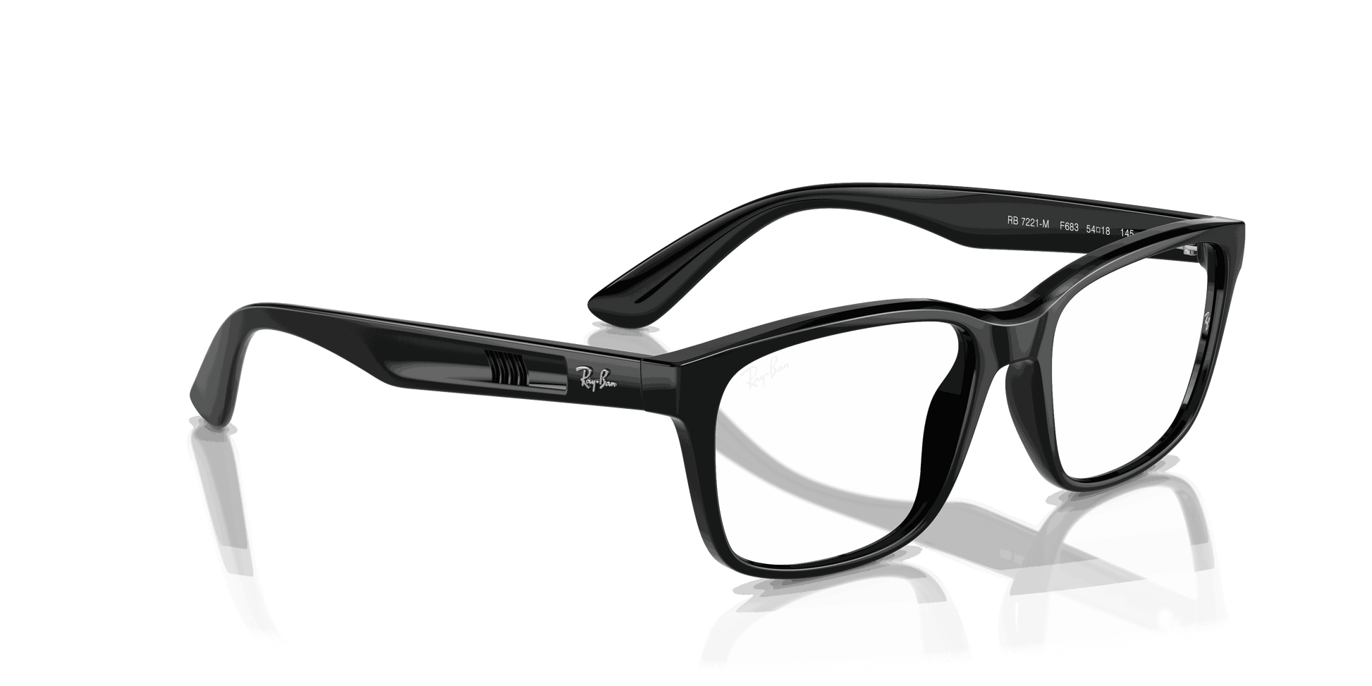 [Clear Lenses, Polished Black Frame]