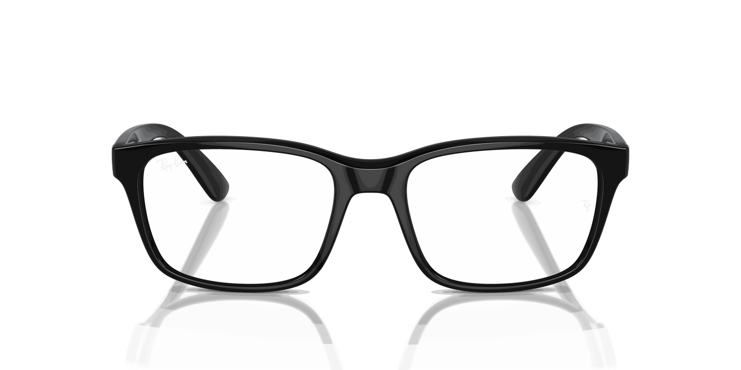 [Clear Lenses, Polished Black Frame]