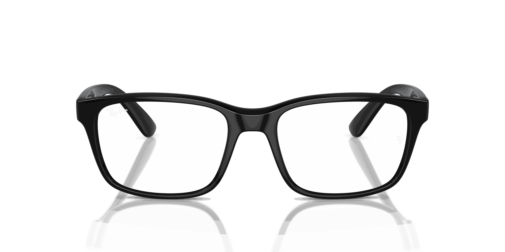 [Clear Lenses, Polished Black Frame]