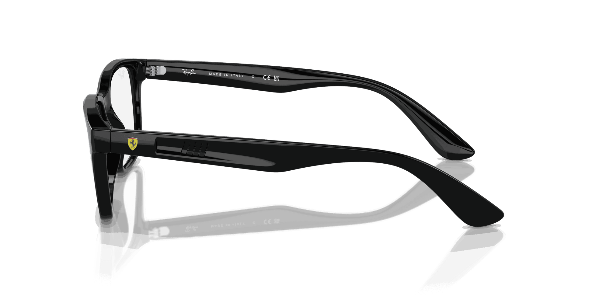 [Clear Lenses, Polished Black Frame]