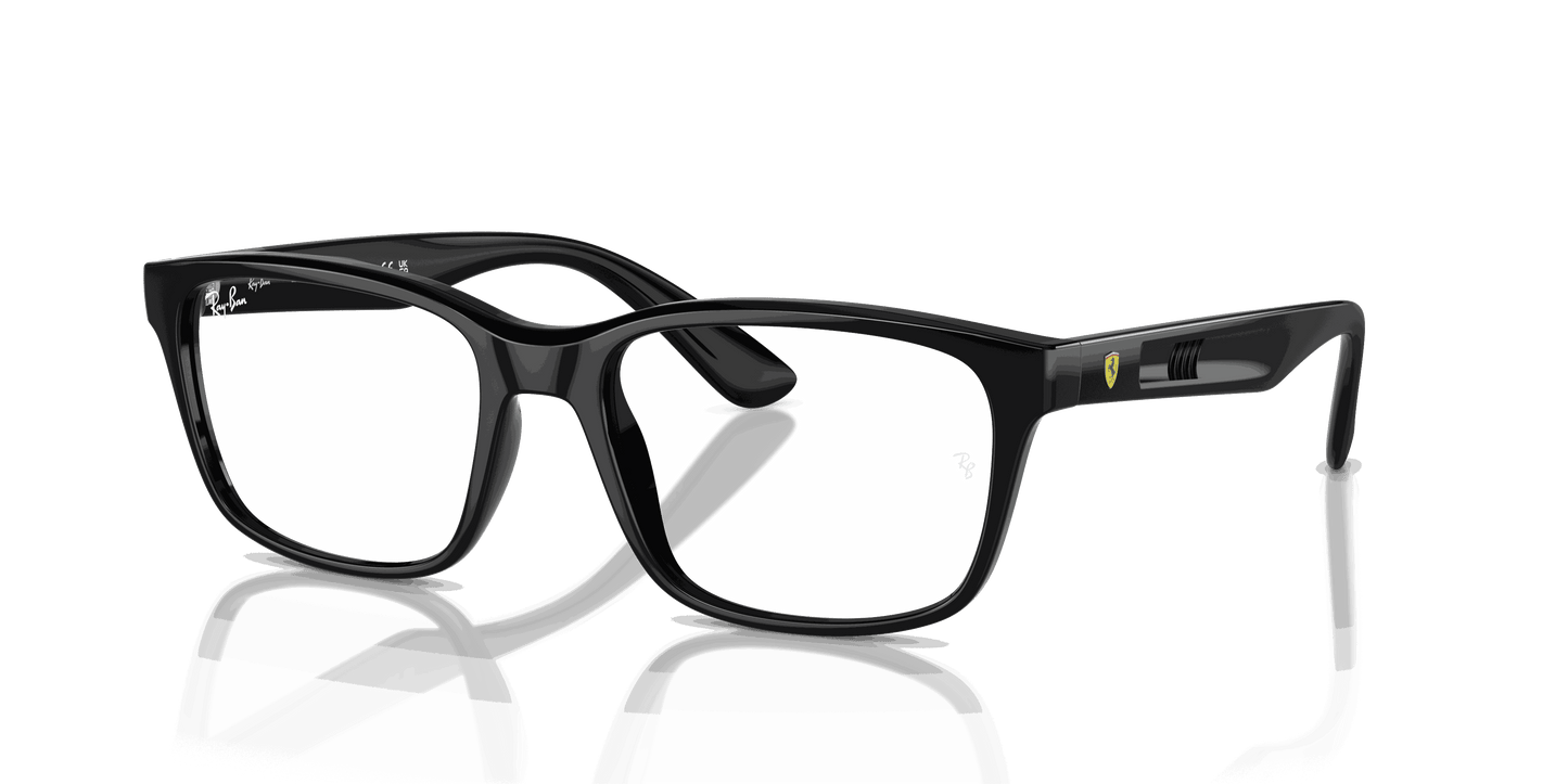[Clear Lenses, Polished Black Frame]