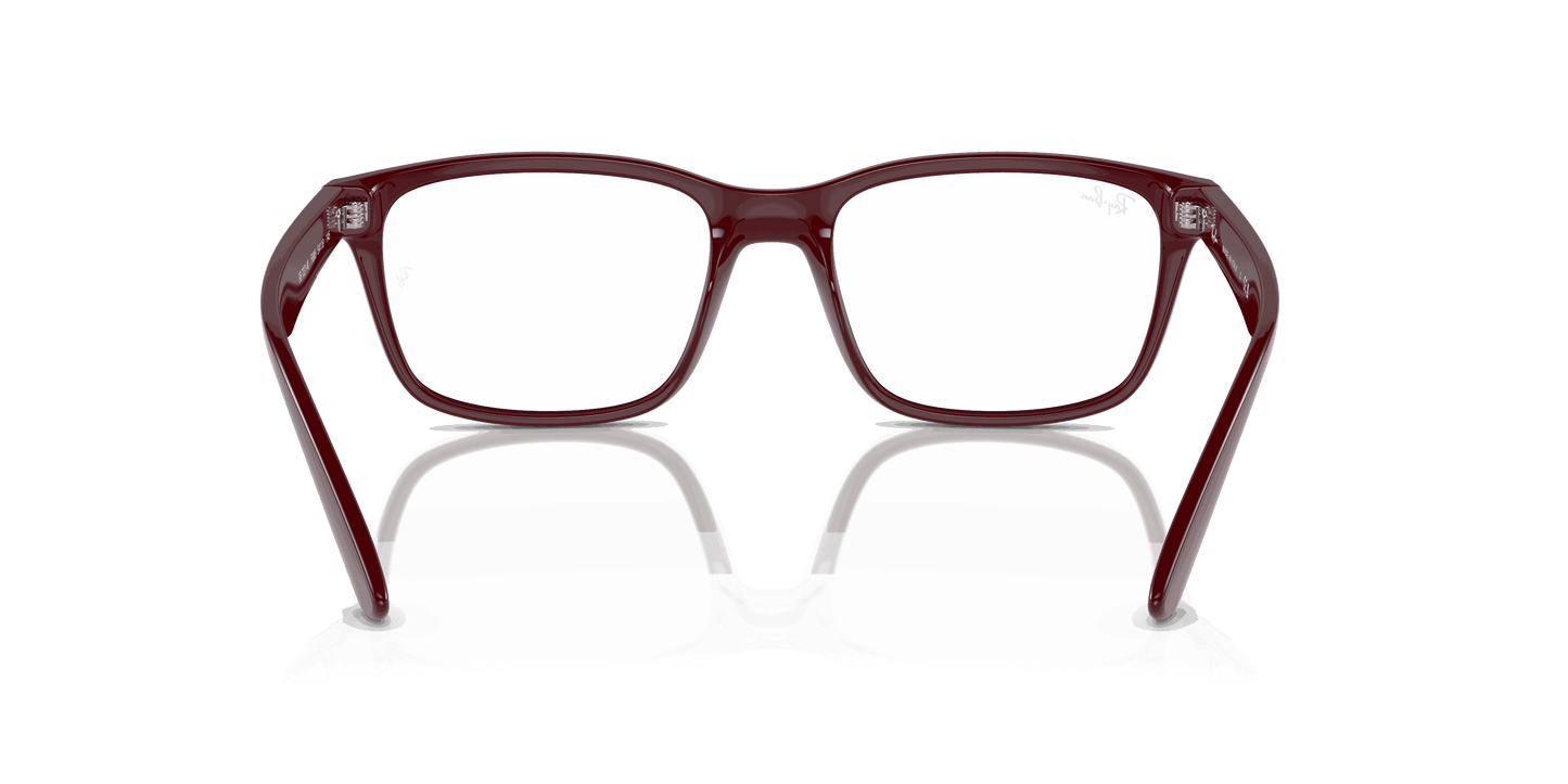 [Clear Lenses, Polished Dark Red Frame]