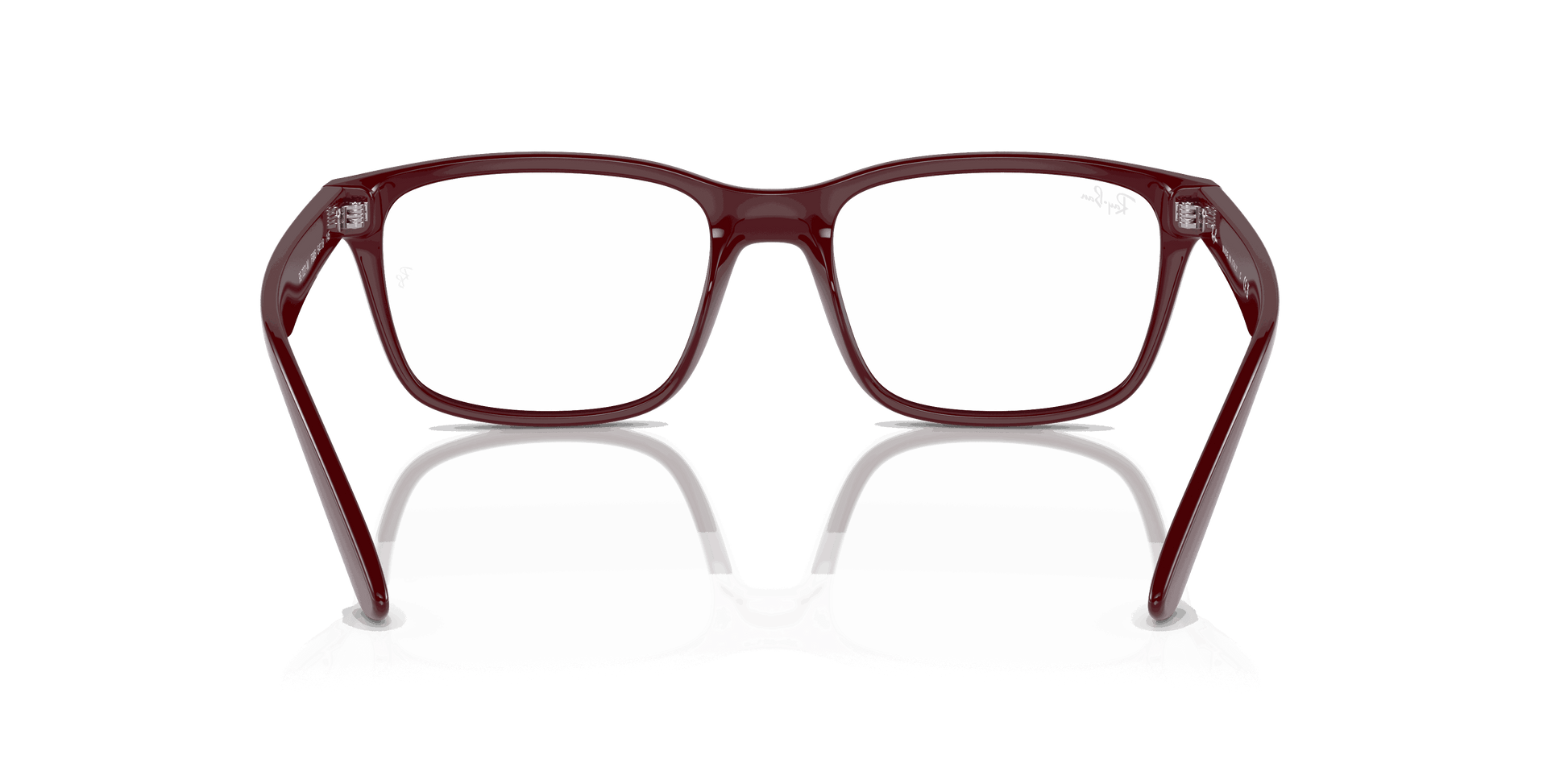[Clear Lenses, Polished Dark Red Frame]
