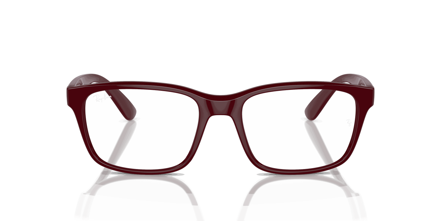 [Clear Lenses, Polished Dark Red Frame]
