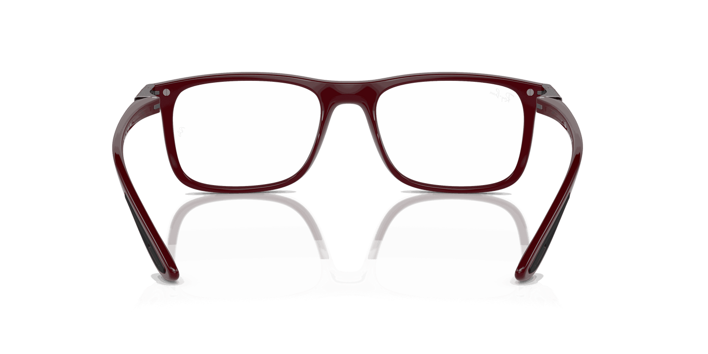 [Clear Lenses, Polished Dark Red Frame]