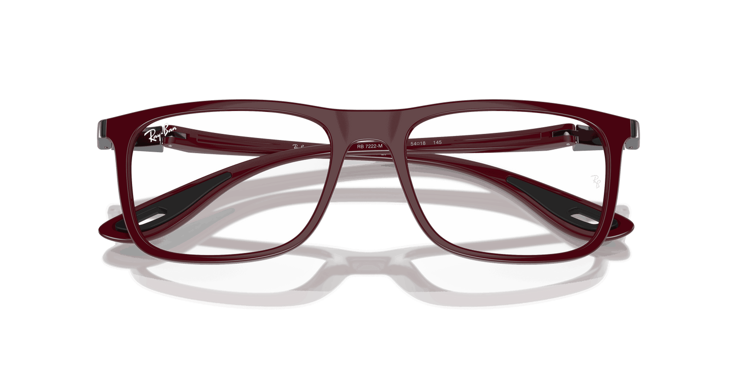 [Clear Lenses, Polished Dark Red Frame]