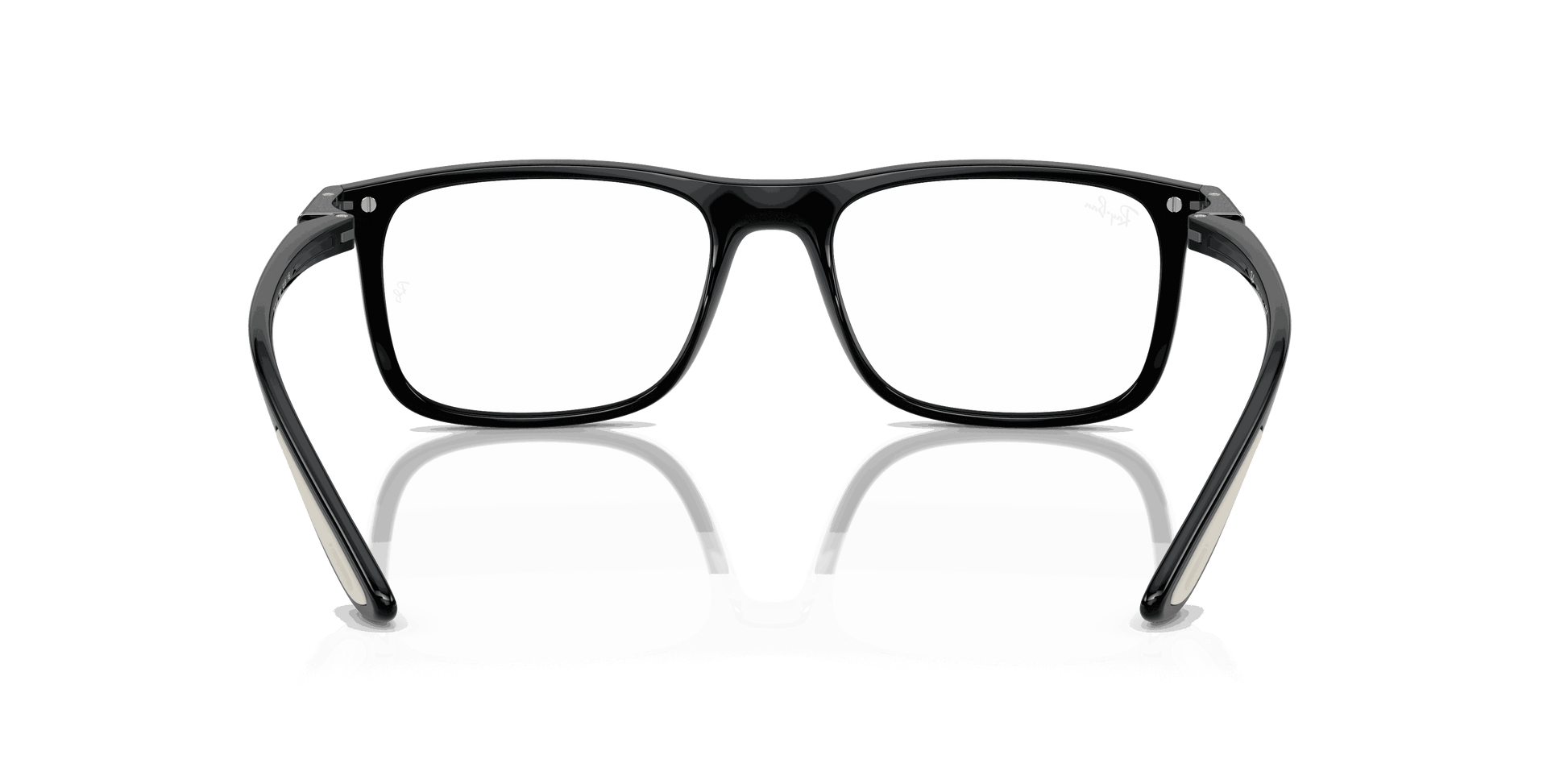[Clear Lenses, Polished Black Frame]