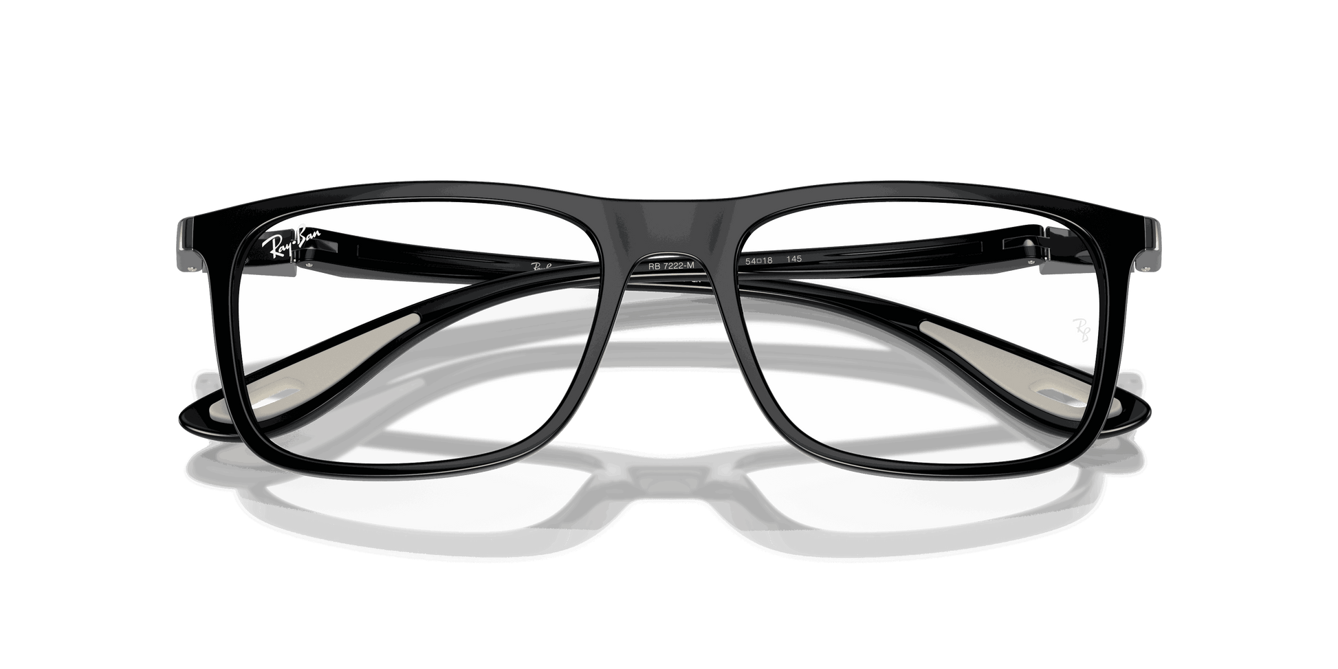 [Clear Lenses, Polished Black Frame]