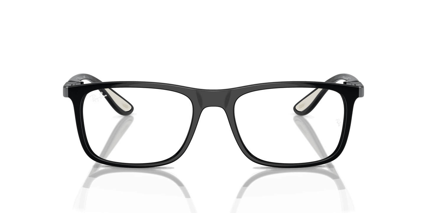 [Clear Lenses, Polished Black Frame]