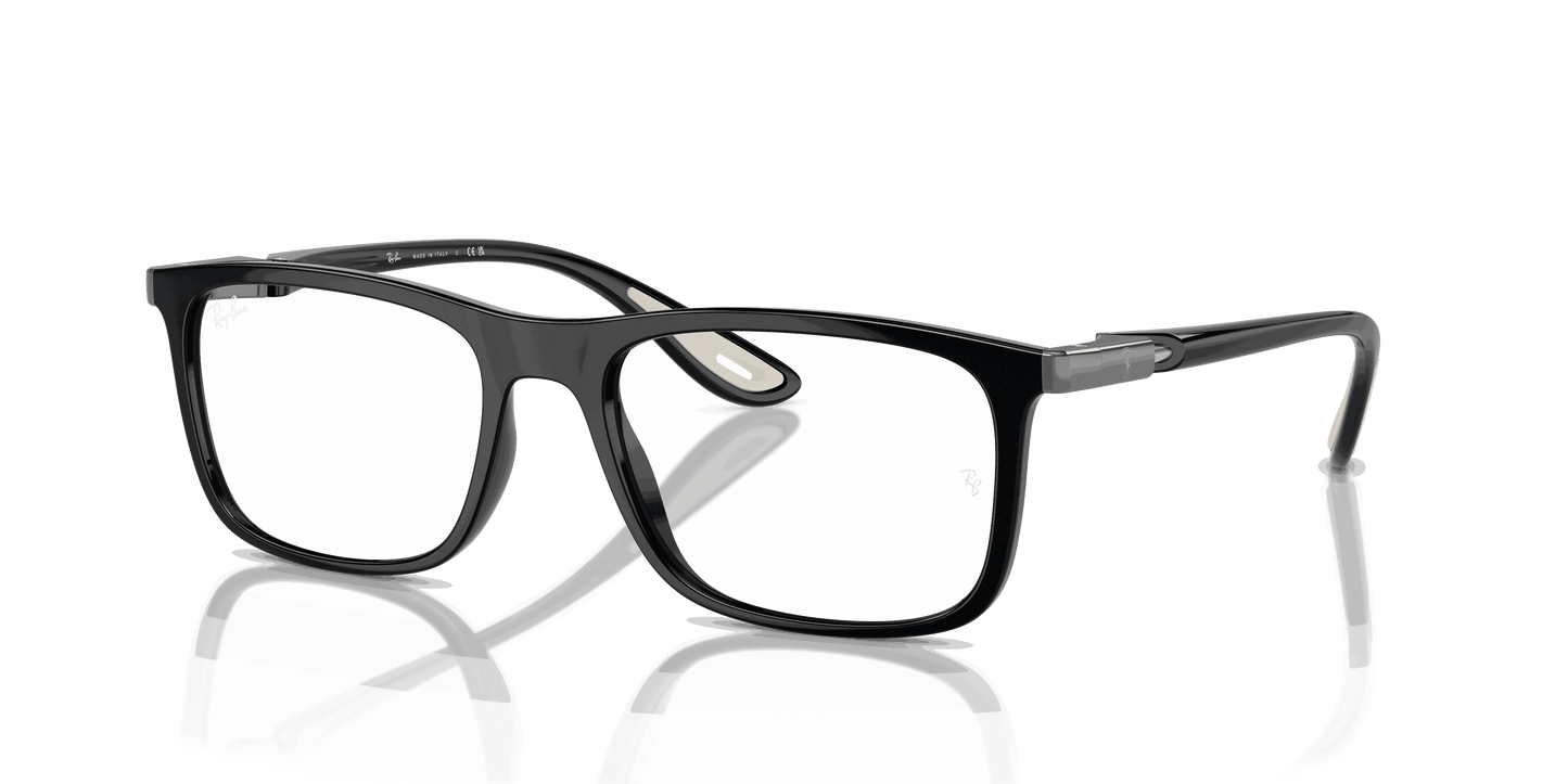 [Clear Lenses, Polished Black Frame]