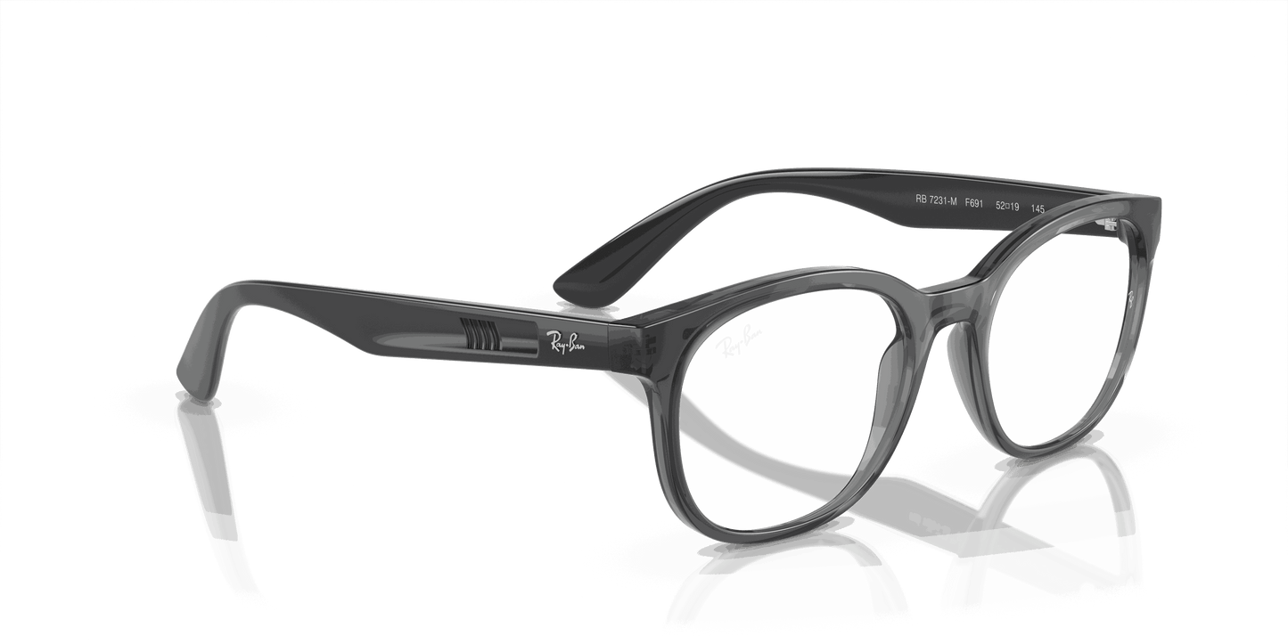 [Demo Lens Lenses, Polished Transparent Grey Frame]